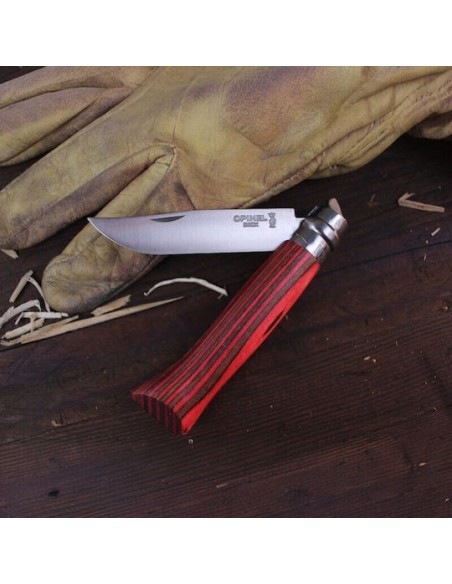 Σουγιάς Opinel Inox No8 Laminate Birch (Σημύδα) Κόκκινα Νερά