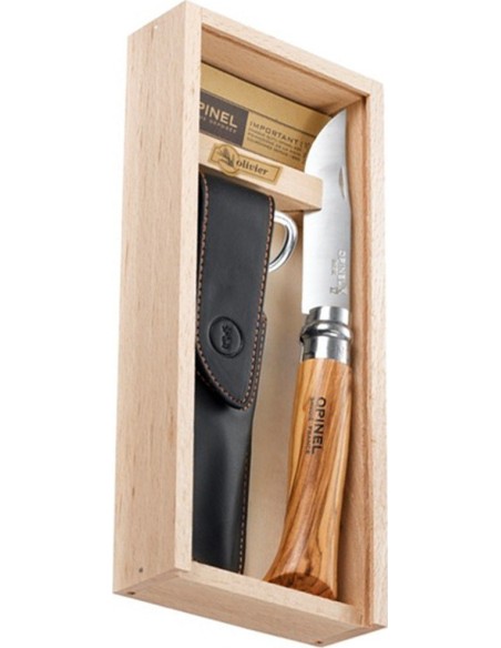 Σουγιάς Opinel Inox Ελιά Νο8  Με Θήκη
