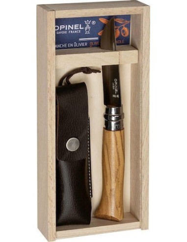Σουγιάς Opinel Inox Ελιά Νο8  Με Θήκη