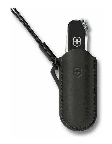 No 4.0670.3 VICTOR.LEATHER POUCH W/CORD STYLE BLACK