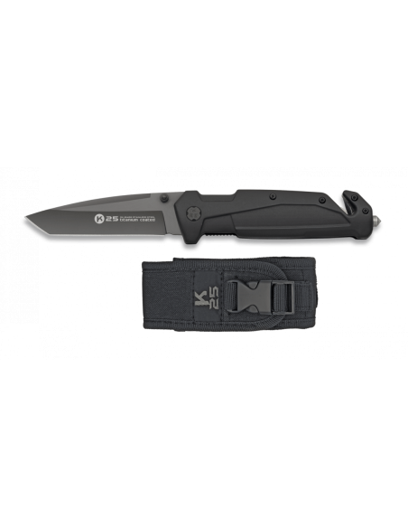 Σουγιάς K25 Tactical K25 Pocket Knife Green Rubber Grip